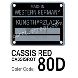 Cassis Red T-Shirt, Color Code 80D