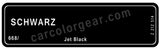 Jet Black T-Shirt, Color Code 668