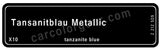 Tanzanite Blue Metallic T-Shirt, Color Code X10