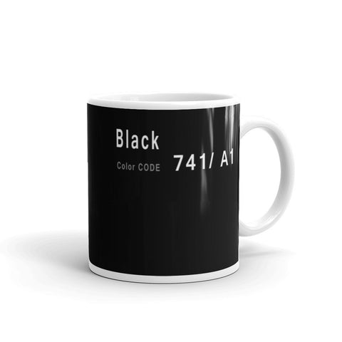 Black Mug, Porsche Color Code 741